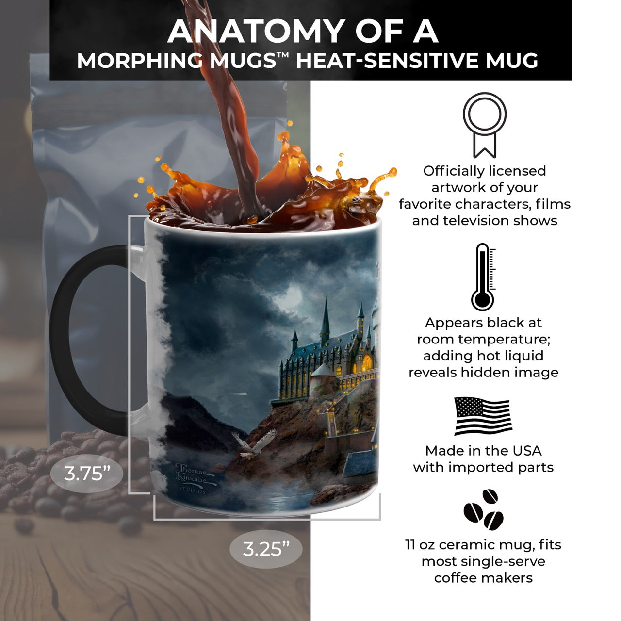 Harry Potter™ Thomas Kinkade Studios (Hogwarts Castle) Morphing Mugs® Heat-Sensitive Mug MMUG1670